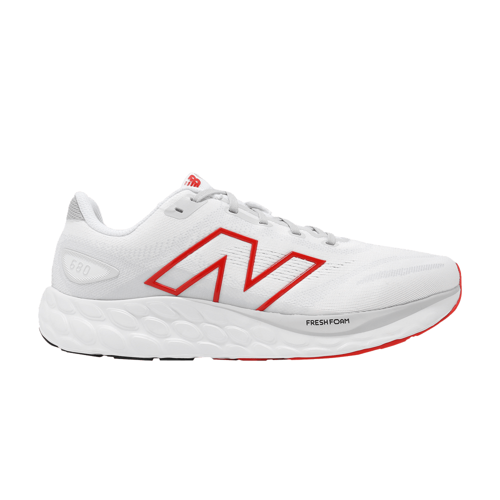 New Balance Fresh Foam 680v8 2E Wide 'White Red' M680LC8-2E