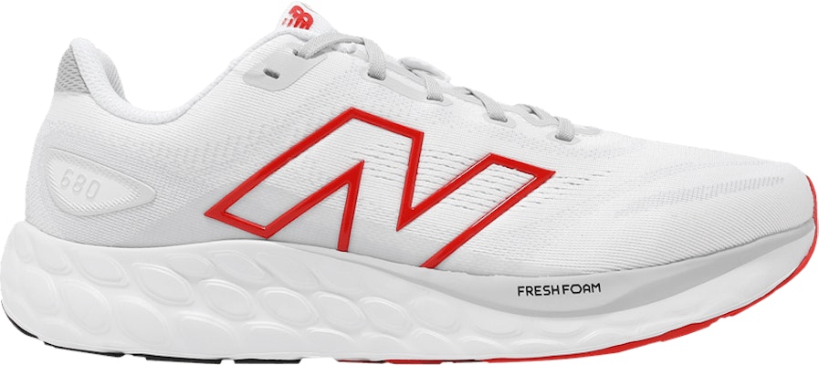 New Balance Fresh Foam 680v8 2E Wide 'White Red' M680LC8-2E Buy New Balance Fresh Foam 680v8 2E Wide 'White Red' M680LC8-2E