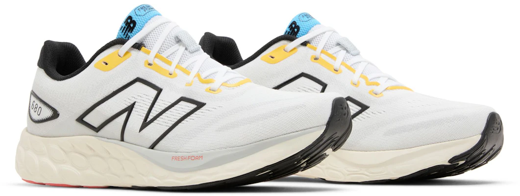 New Balance Fresh Foam 680v8 'Blanco Jengibre Limón' M680LW8 1