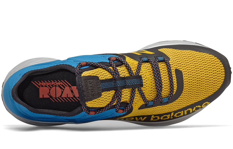 Lookbook New Balance Fresh Foam Roav Trail D-Wide Geel/Blauw MTROVRG