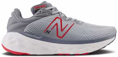 New Balance Fresh Foam X 840v1 2E Wide 'Aluminum Grey Red' M840FLS-2E New Balance Fresh Foam X 840v1 2E Wide 'Aluminum Grey Red' M840FLS-2E