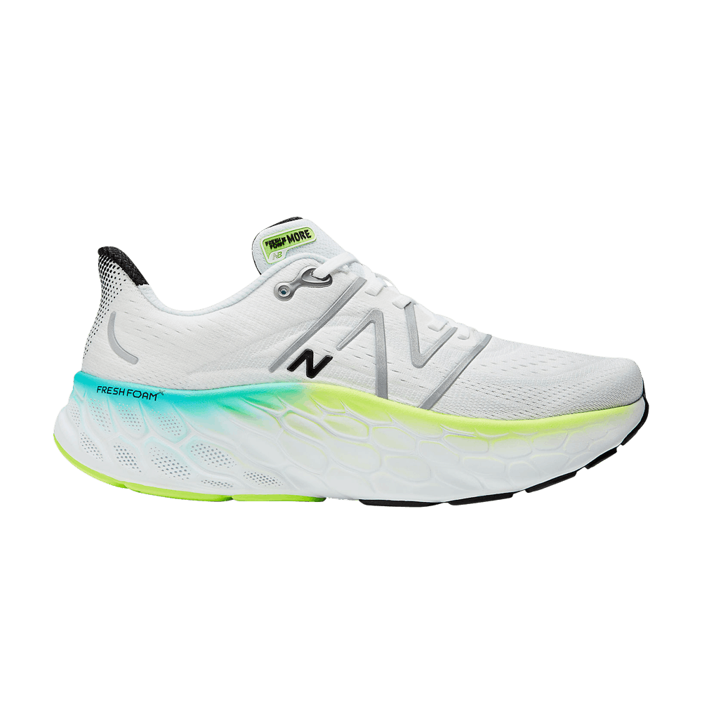 NB Fresh Foam X More v4 4E Wide 'White Electric Teal'