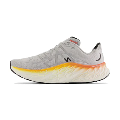 NB Fresh Foam X More v4 'Aluminum Grey Hot Marigold'