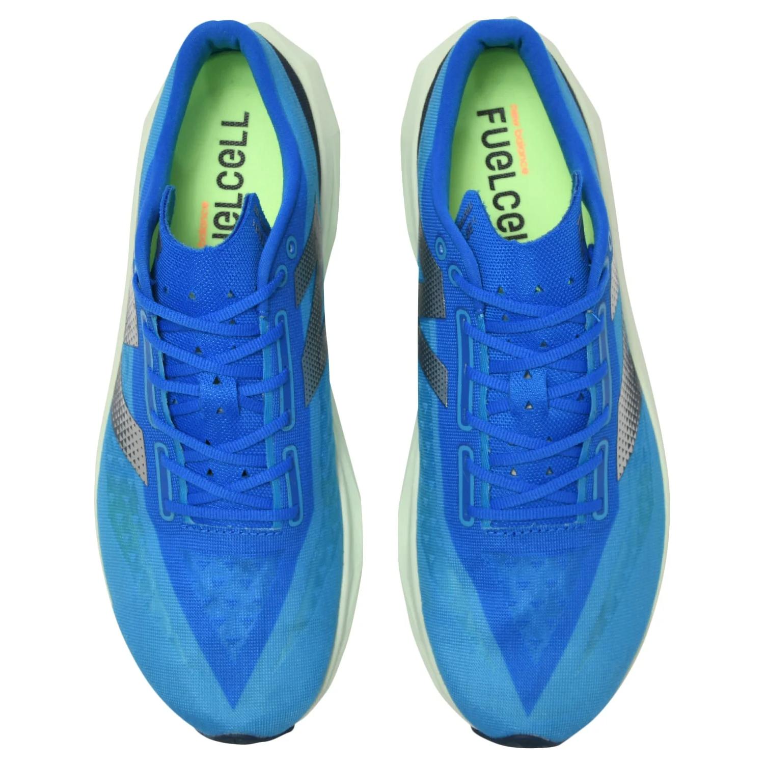 Shop New Balance NB FuelCell 菁英 舒適百搭 聚酯纖維減震防滑 低筒 長跑跑步鞋 男款 藍黑