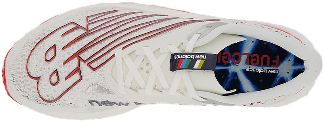 New Balance FuelCell RC Elite v2 'White Neo Flame' MRCELZ2 Lookbook New Balance FuelCell RC Elite v2 'White Neo Flame' MRCELZ2