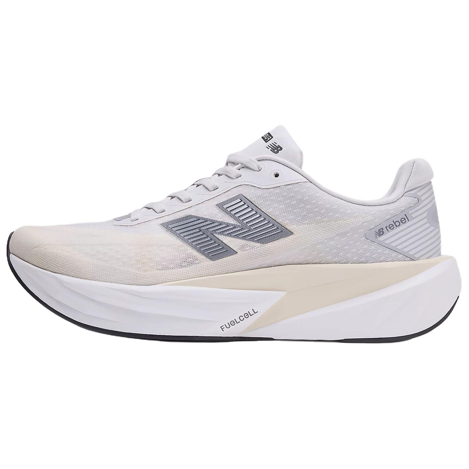 New Balance FuelCell Rebel v5 Running Shoes Classic Linen Gray Mesh MFCXLL5