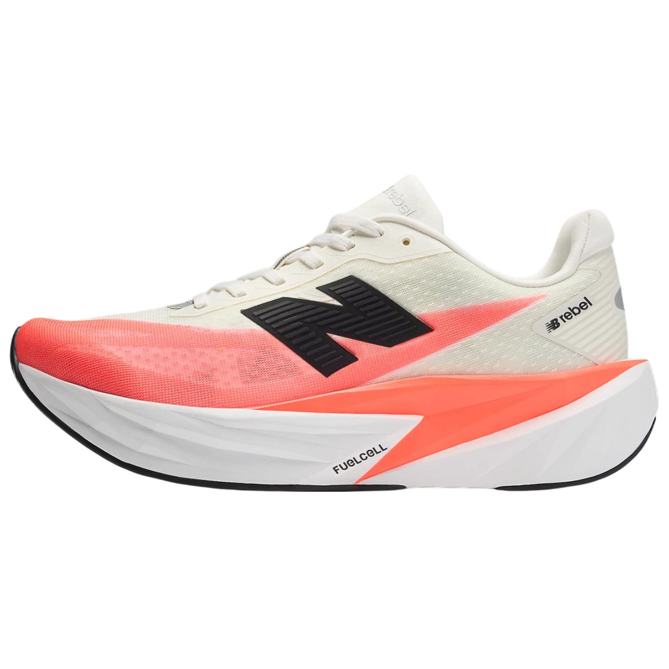 New Balance FuelCell Rebel v5 Running Shoes White/Red - Soft & Comfortable. MFCXLV5