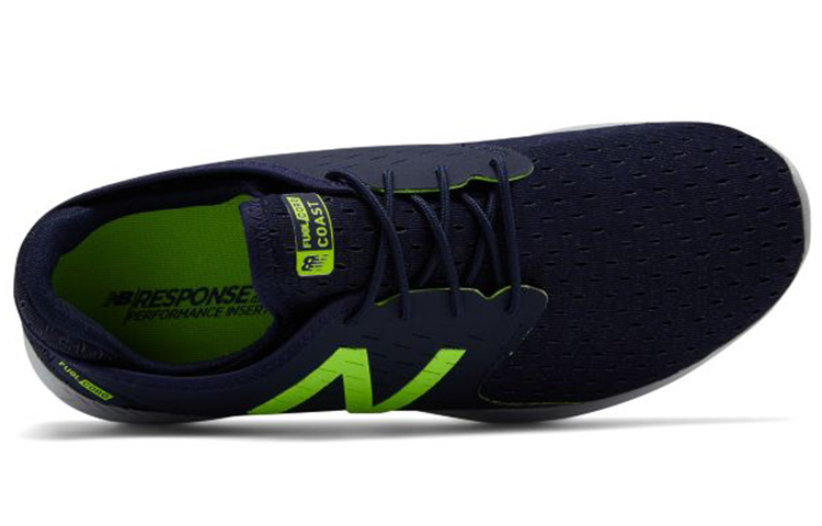 Lookbook New Balance FuelCore Coast v3 ''Bleu Foncé Blanc Vert'' MCOASLB3
