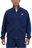 New Balance Full-Zip Logo Print Jacket Navy Blue Long Sleeve Outerwear MJ41503-NNY New Balance Full-Zip Logo Print Jacket Navy Blue Long Sleeve Outerwear MJ41503-NNY