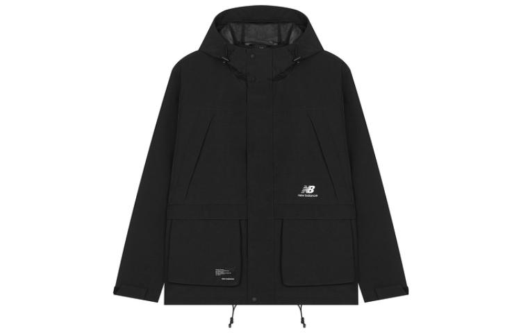 Order 뉴발란스 FW22 블랙 캐주얼 유틸리티 후디 자켓. AMJ23320-BK
