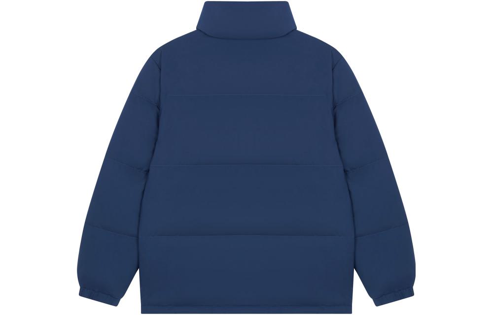 Lookbook New Balance FW22  Blue Logo Print Windproof Stand Collar Down Jacket. AMJ23345-NNY