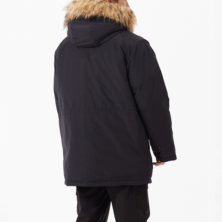 Details for New Balance FW22 Black Logo Printed Hooded Down Jacket  Winter Edition AMJ23371-BK