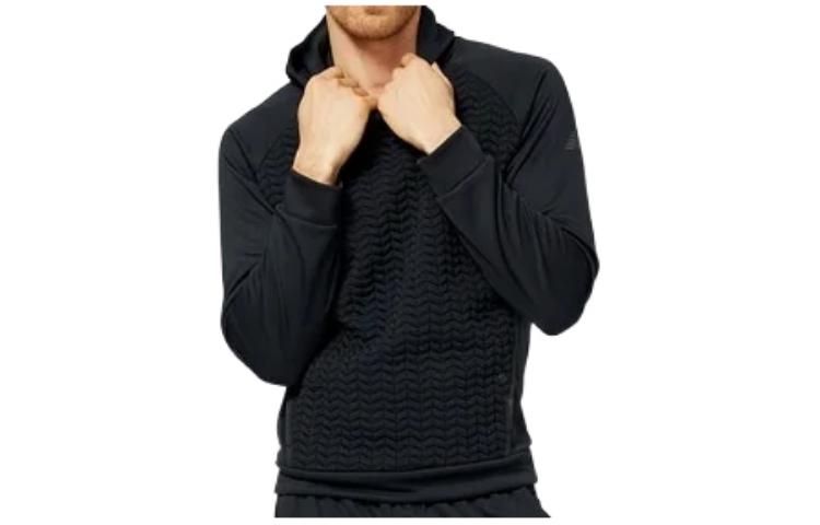 New Balance FW22 Black Solid Color Raglan Sleeve Hoodie MT23155-BK