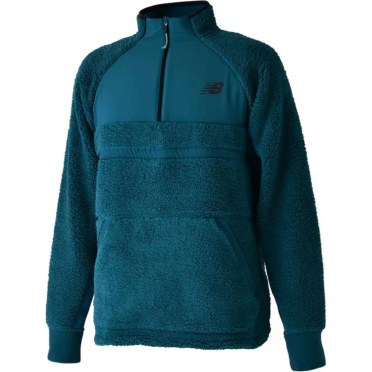 New Balance FW22 Colorblock Logo Print Long Sleeve Jacket Blue MT23285-DMS