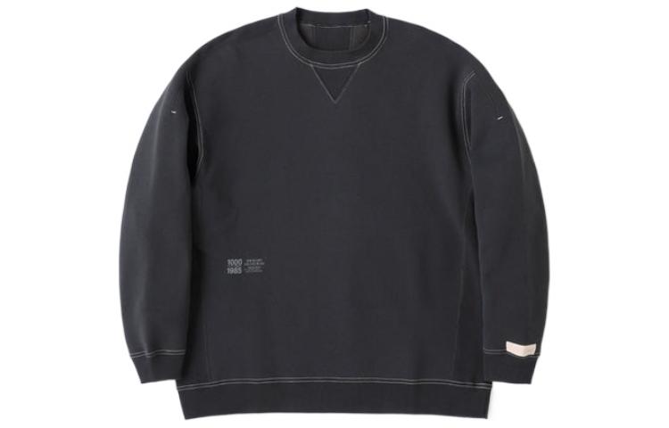 New Balance FW22 Contrast Stitch Logo Crewneck Sweatshirt Black AMT25020-PHM
