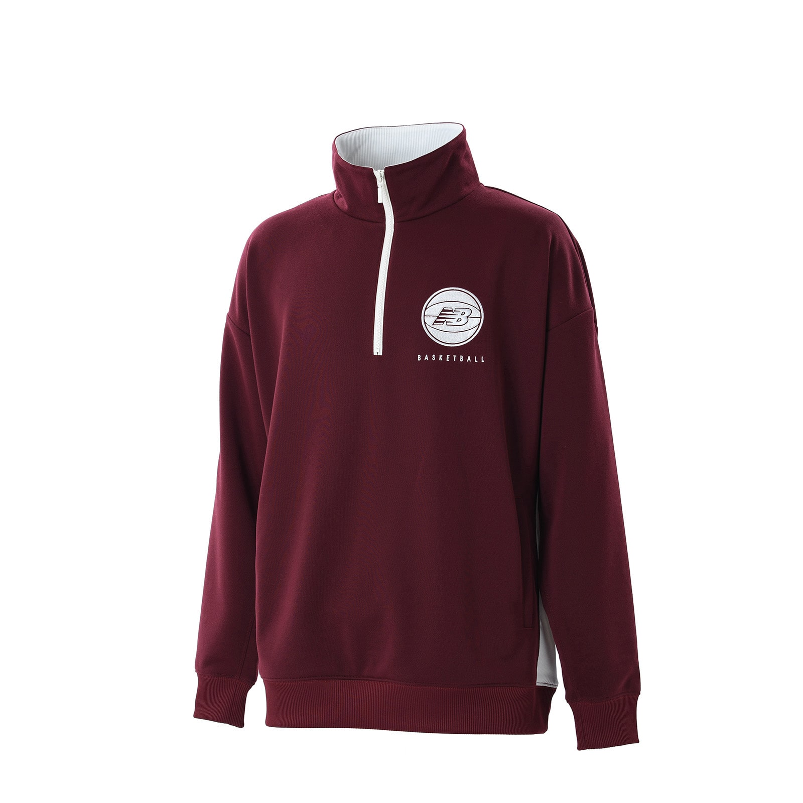 New Balance FW22 Half-Zip Logo Sweatshirt Red - AMT25115-NBY