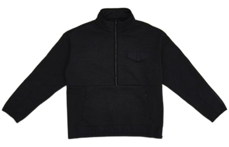 New Balance FW22 Half-Zip Pullover Sweatshirt Black AMT25005-BK