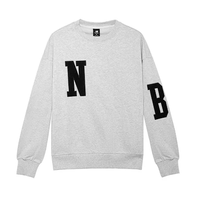 New Balance FW22 Letter Patch Sweatshirt Gray AMT23331-DLE