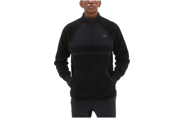 New Balance FW22 Logo Print Long Sleeve Jacket Black MT23285-BK