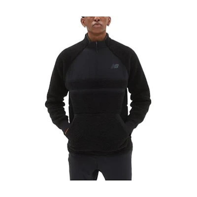 New Balance FW22 Logo Print Long Sleeve Jacket Black MT23285-BK