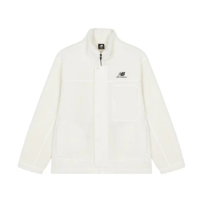 New Balance FW22 Logo Print Zip-Up Stand Collar Jacket White () AMJ23351-CIC