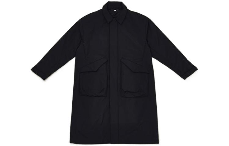 New Balance FW22 Long Black Jacket with Large Pocket and Collar AMJ25007-BK