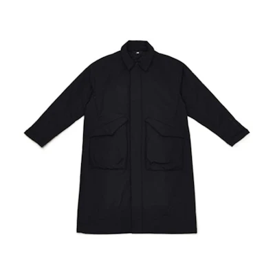 New Balance FW22 Long Black Jacket with Large Pocket and Collar AMJ25007-BK