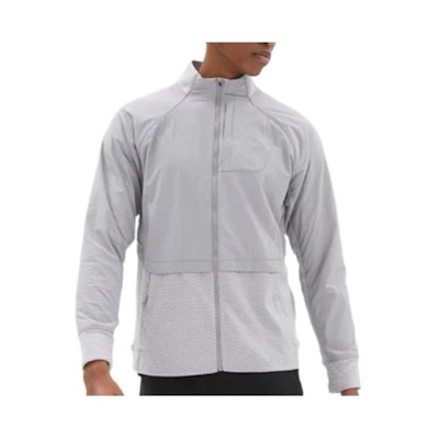 New Balance FW22 Patchwork Zip-Up Jacket Gray MJ23250-AG