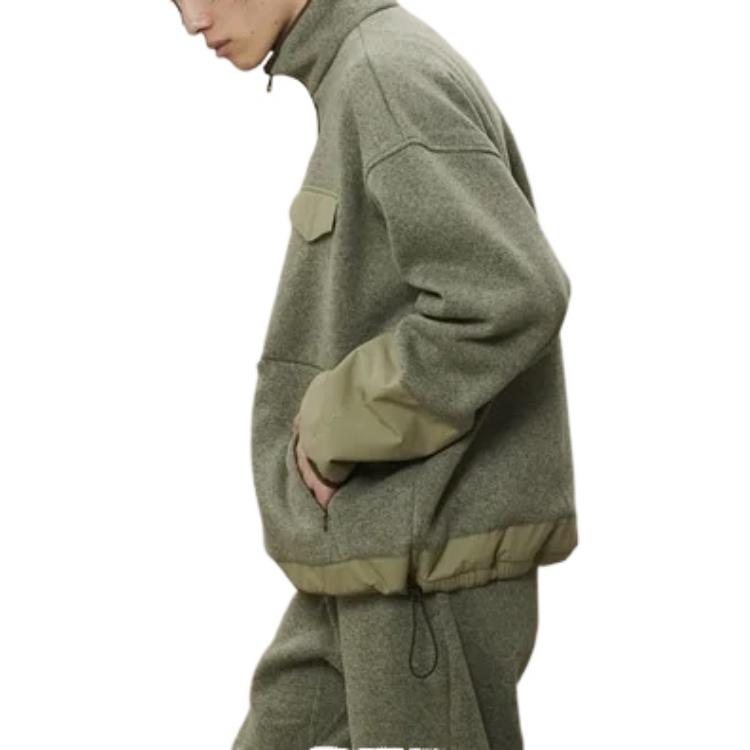 New Balance FW22 Solid Color Half-Zip Pullover Sweatshirt Green AMT25005-DRC 圖 4