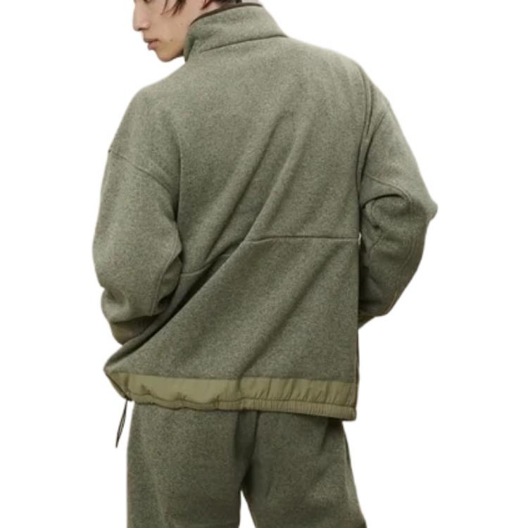 New Balance FW22 Solid Color Half-Zip Pullover Sweatshirt Green AMT25005-DRC 圖 5