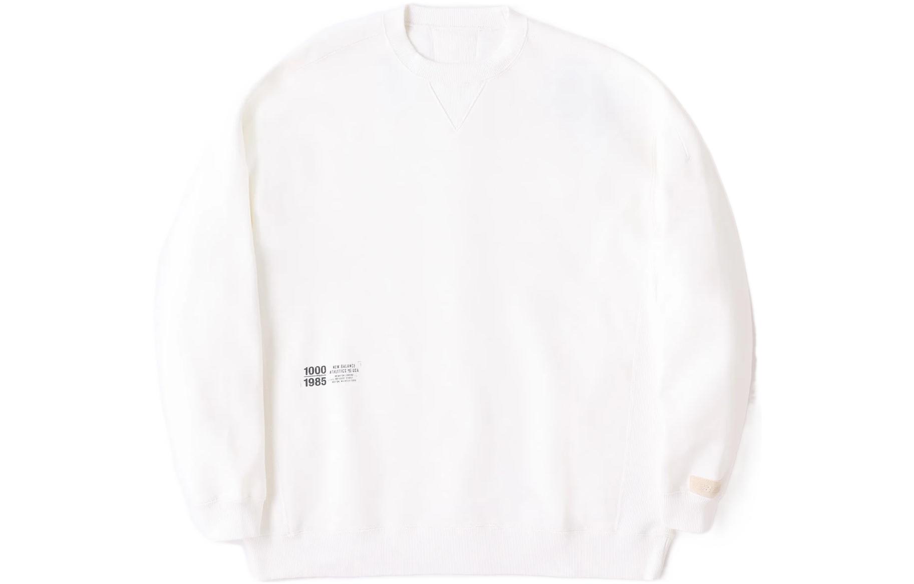 New Balance FW22 Unisex White Crewneck Long Sleeve Sweatshirt AMT25020-SST
