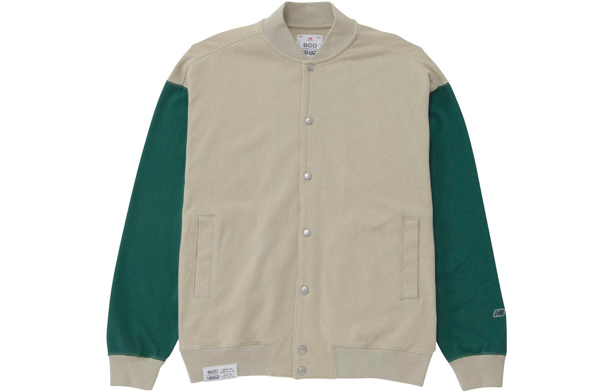 New Balance FW23 900 Series Vintage Colorblock Embroidered Jacket Green Unisex AMJ35104-TWF