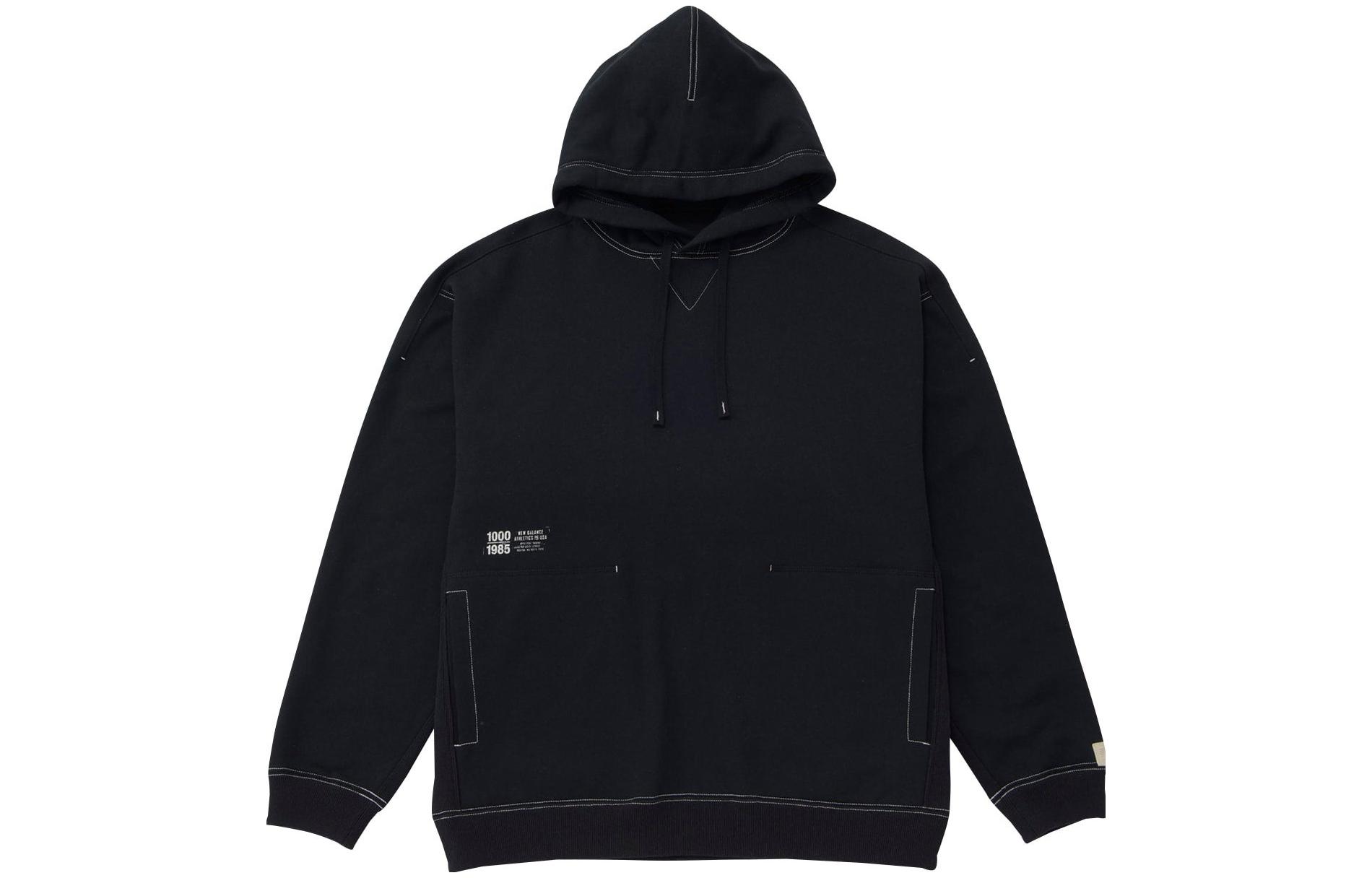 New Balance FW23 Oversized Hoodie Black Collection AMT35098-BK