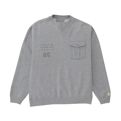 New Balance FW23 Oversized Letter Print Crewneck Sweatshirt Grey (Men’s) AMT35103-AG