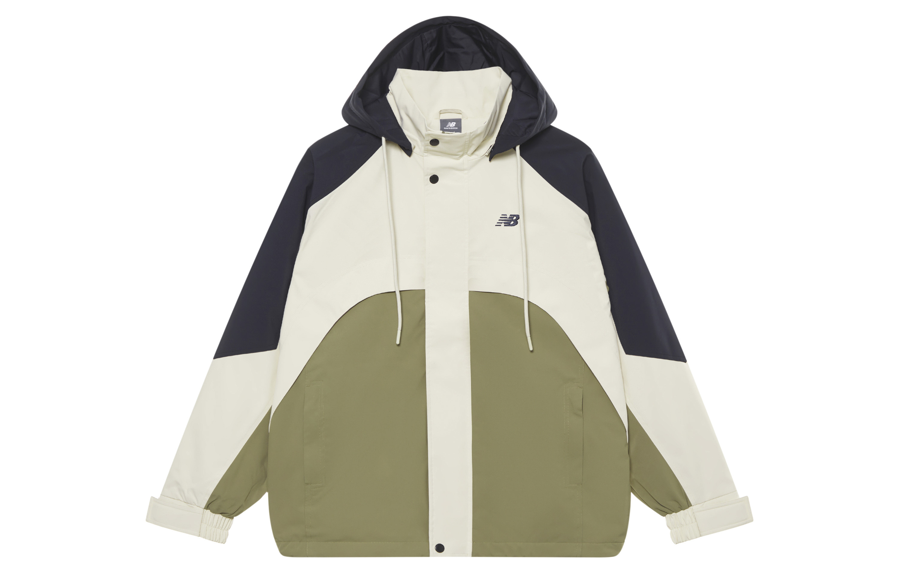 Order New Balance FW24城市户外防风透气连帽夹克卡其色男女款 NAE31141-NV