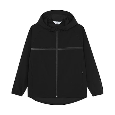 New Balance Geometric Print Hooded Zip Jacket Black JMJL2216-BK