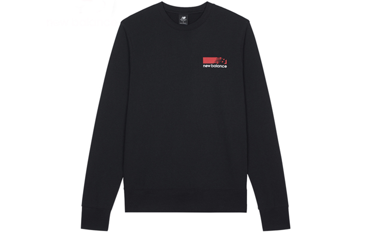 New Balance Graphic Crewneck Pullover Sweatshirt Black MT13906-BK