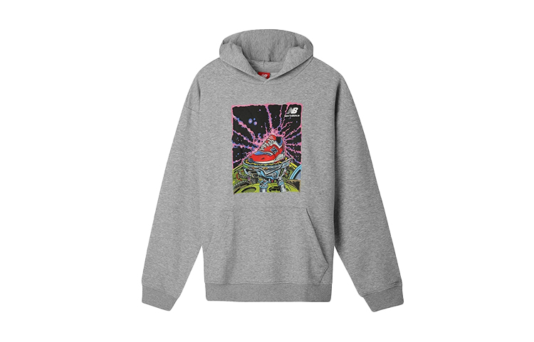 New Balance Graphic Logo Hoodie Unisex Grey AMT93660AG