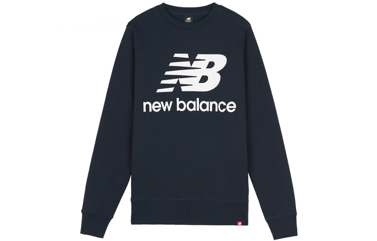 New Balance Graphic Logo Pullover Sweatshirt Deep Blue Casualwear AMT03560-ECL
