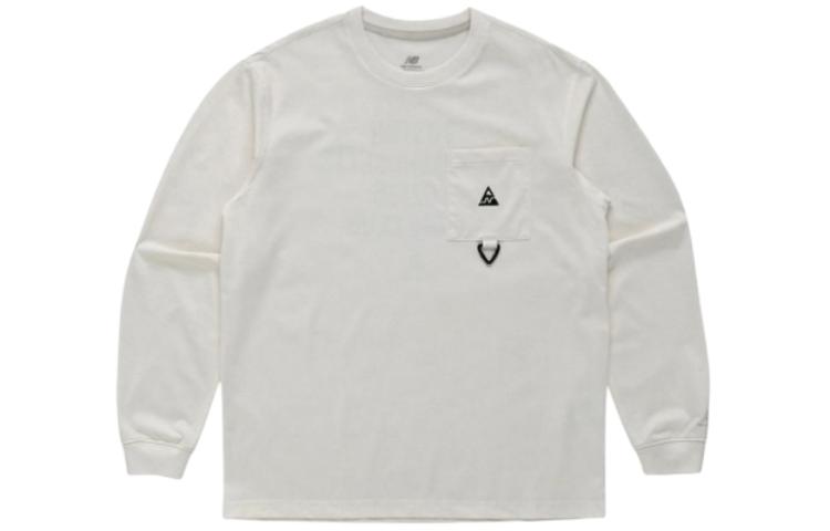 New Balance Graphic Print Crewneck Long Sleeve Sweatshirt White NBNDD19213-10
