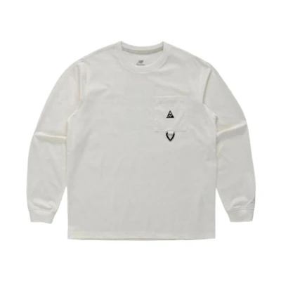New Balance Graphic Print Crewneck Long Sleeve Sweatshirt White NBNDD19213-10