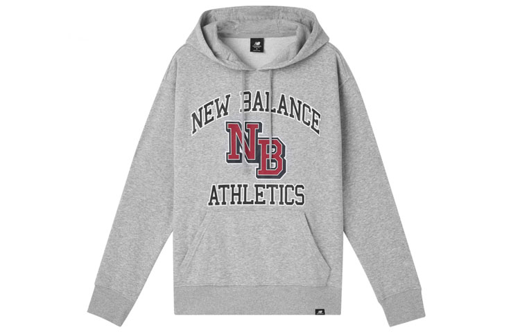 New Balance Graphic Print Hoodie Gray Color MT03514-AG