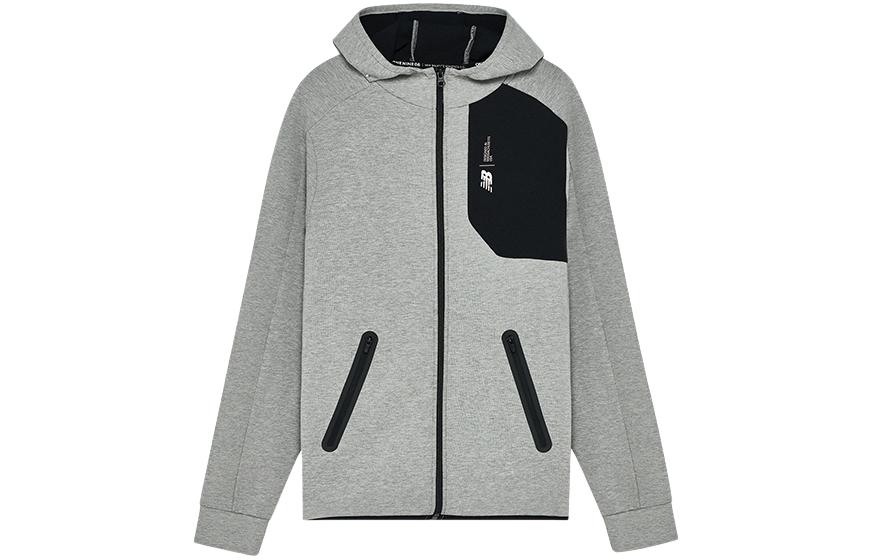 New Balance Gray Alphabet Logo Hoodie Jacket MJ13178-AG