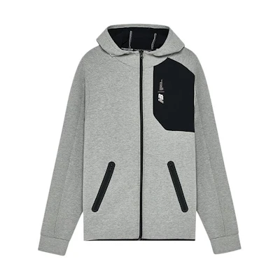 New Balance Gray Alphabet Logo Hoodie Jacket MJ13178-AG