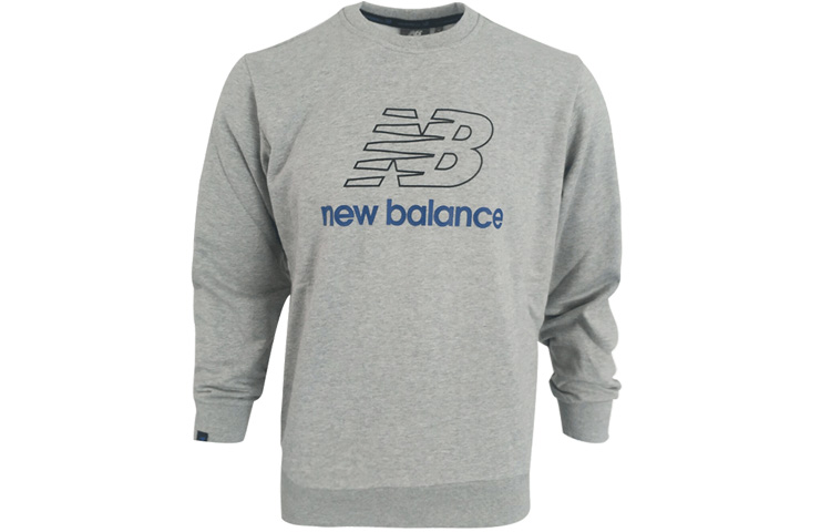 New Balance Gray Casual Knit Pullover Sweatshirt NC91E041-GR