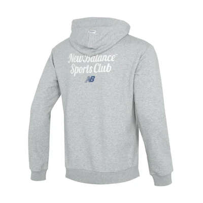 New Balance Gray Hoodie with Back Letter Print 5CD38131-MGR