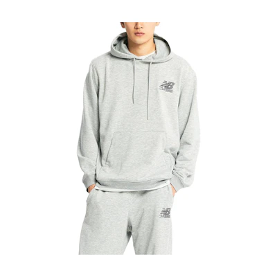 New Balance Gray Hoodie with Logo Print and Loose Fit NBN0D32833-AC