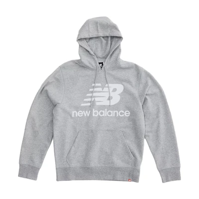 New Balance Gray Hoodie with Logo Print Casual Sports Style MT03558-AG