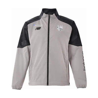 New Balance Gray Jacket with Stand Collar and Logo Print JMJF2330-GR