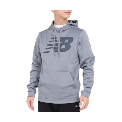 New Balance Gray Logo Hoodie Long Sleeve Sweatshirt MT23021-GNM